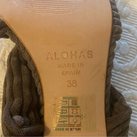 Anthropologie Alohas Natasha Mule Corduroy Twist Heels size 38 - Picture 9 of 9